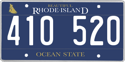 RI license plate 410520