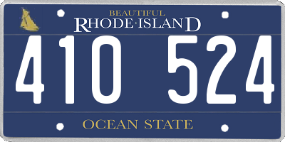 RI license plate 410524