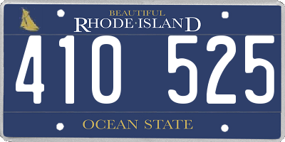RI license plate 410525
