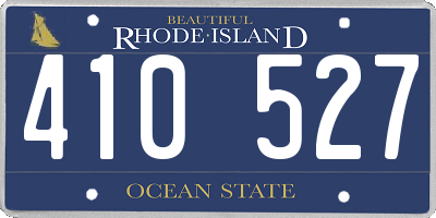 RI license plate 410527