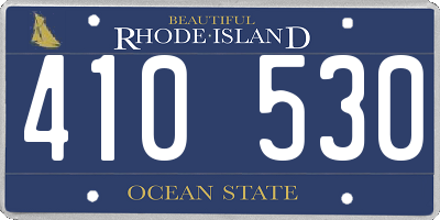 RI license plate 410530