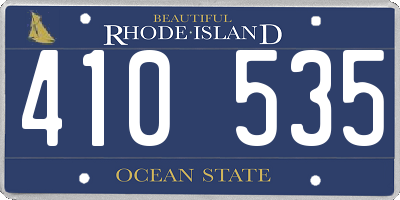 RI license plate 410535