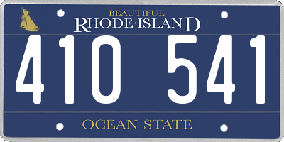 RI license plate 410541