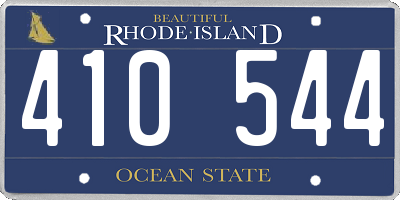 RI license plate 410544