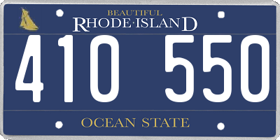 RI license plate 410550