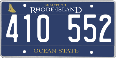 RI license plate 410552