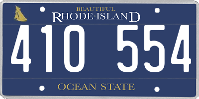 RI license plate 410554