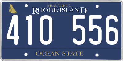 RI license plate 410556