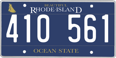 RI license plate 410561