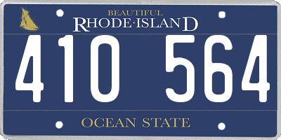 RI license plate 410564