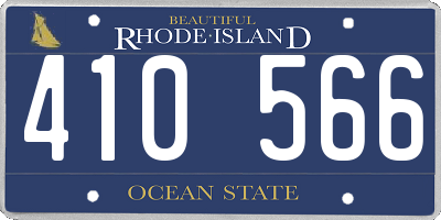 RI license plate 410566