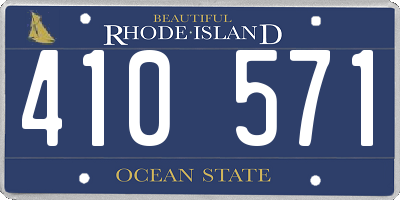 RI license plate 410571