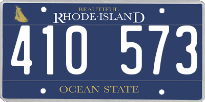 RI license plate 410573