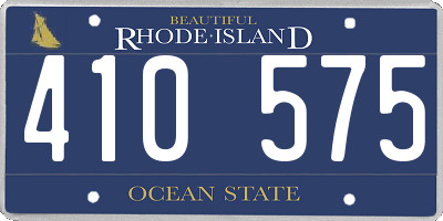 RI license plate 410575