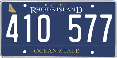 RI license plate 410577