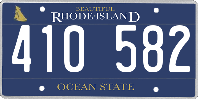 RI license plate 410582