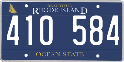 RI license plate 410584