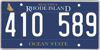 RI license plate 410589