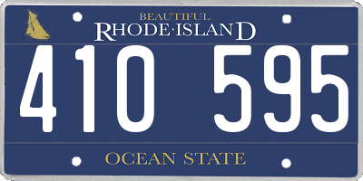 RI license plate 410595