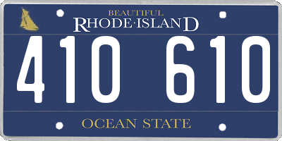 RI license plate 410610