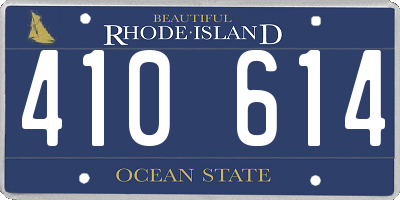 RI license plate 410614