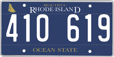 RI license plate 410619