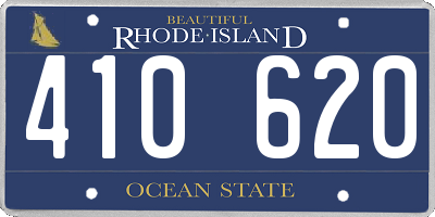 RI license plate 410620