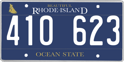 RI license plate 410623
