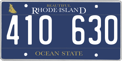 RI license plate 410630