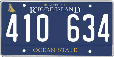 RI license plate 410634
