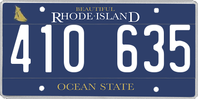 RI license plate 410635