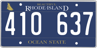 RI license plate 410637