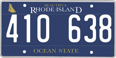 RI license plate 410638