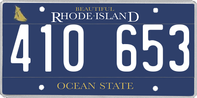 RI license plate 410653