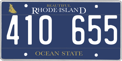 RI license plate 410655