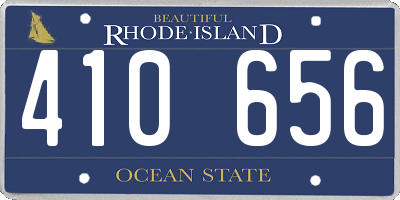 RI license plate 410656
