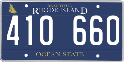 RI license plate 410660