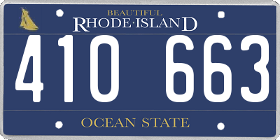 RI license plate 410663