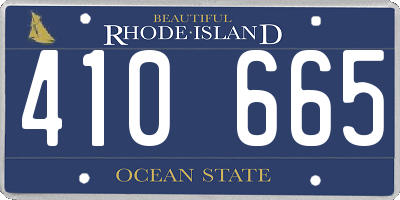 RI license plate 410665