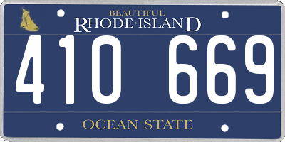 RI license plate 410669