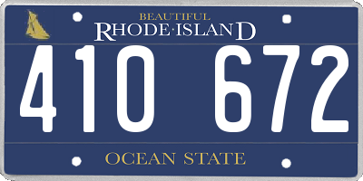 RI license plate 410672
