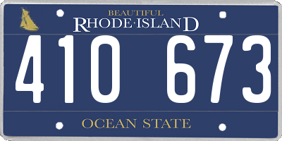 RI license plate 410673