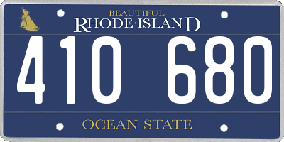 RI license plate 410680