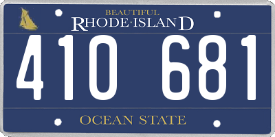 RI license plate 410681