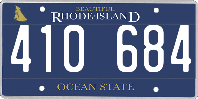 RI license plate 410684