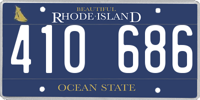 RI license plate 410686