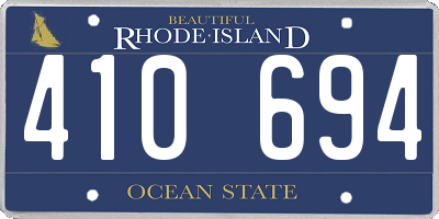 RI license plate 410694