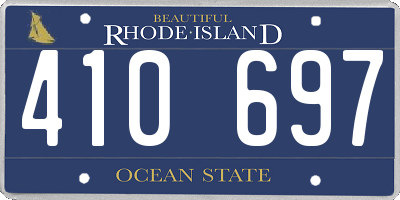 RI license plate 410697