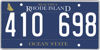 RI license plate 410698