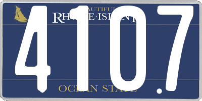 RI license plate 4107